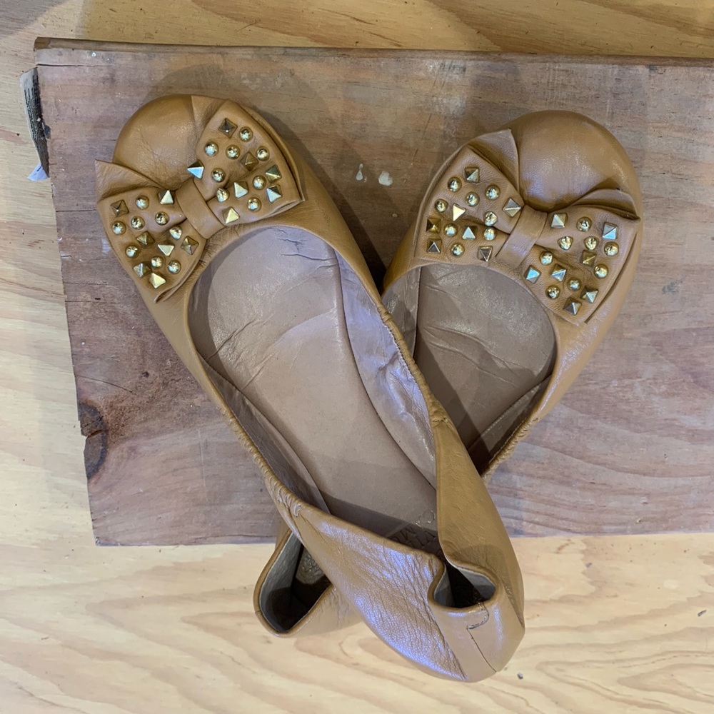 Studded ballet flats